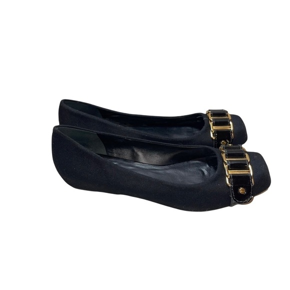 NWT Tory Burch Black Wool Pomp's Woman Shoes Size 10.5 - Picture 3 of 9